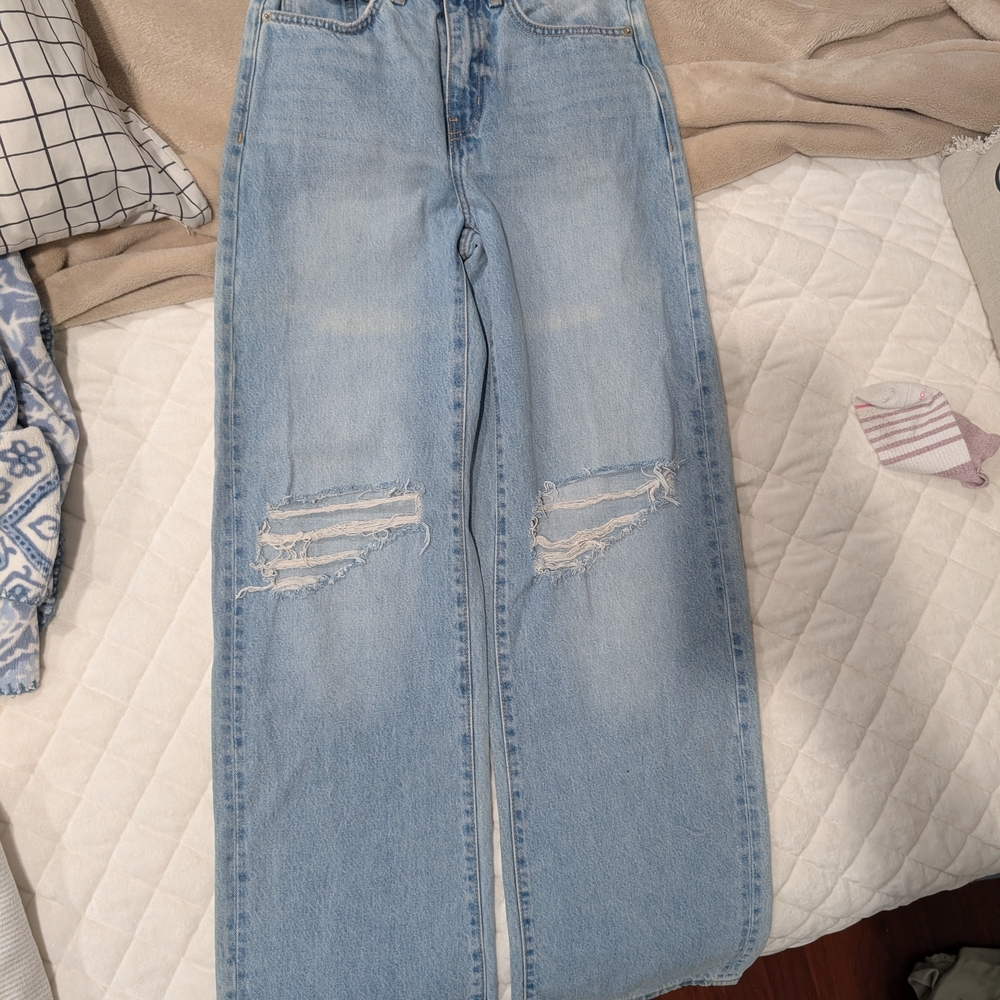 Light Blue Distressed Women's Jeans